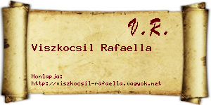 Viszkocsil Rafaella névjegykártya